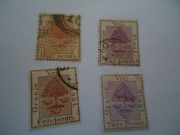 ORANGE RIVER   USED   4  STAMPS  PLANTS - Orange Free State (1868-1909)