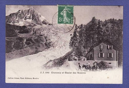 CHAMONIX Glacier Des Bossons Animé Promenade En Anes ( TTB état ) C522 - Chamonix-Mont-Blanc