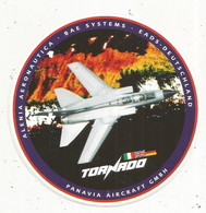 Autocollant, Dia. 125 Mm, Aviation, TORNADO , Avion,militaria, Panavia Aircraft GMBH, Frais Fr 1.75 E - Stickers