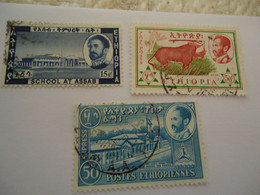 ETHIOPIA  USED   3 STAMPS  LOT - Ethiopië