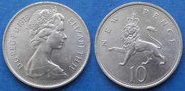 UK - 10 New Pence 1976 KM# 912 Elizabeth II Decimal Coinage - Edelweiss Coins - Other & Unclassified