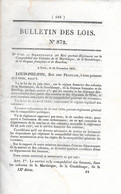 Ordonnance De 1841 Concernant Les Colonies De La MARTINIQUE , GUADELOUPE , GUYANE Et BOURBON - Autres & Non Classés