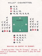 Auction Bridge 1926,  Wills Cigarettes, Large Size 6x8cm, 18 Entry In Dummy, Card Games - Wills