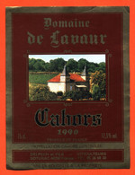 étiquette De Vin Cahors Domaine De Lavaur 1990 Delpech Et Fils à 46700 Soturac - 75 Cl - Cahors