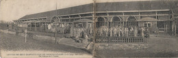 CROIX ROUGE Américaine - Carte Panoramique - La Cantine Des Deux Drapeaux Pour Les Permissionnaires - Croix-Rouge