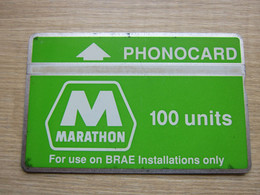 L&Gyr Phonecard,505D,BRAE Installations Marathon,100unites,with Some Oxide - Plateformes Pétrolières