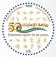 United Arab Emirates / UAE 2021 - Emirates Sports - MNH - Stamp Only -  Round / Odd Shape - Verenigde Arabische Emiraten