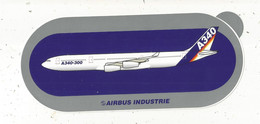 Autocollant, 210 X 90 Mm, AIRBUS INDUSTRIE , A340-300 , Frais Fr 1.85 E - Adesivi