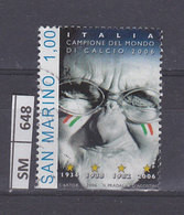 SAN MARINO      2006	Italia Campione Del Mondo 1,00 Usato - Used Stamps