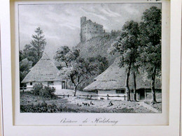 Chateau De Habsbourg Prise Du Village Du Meme Nom, Schloss Habsburg, Gemeinde Habsburg Im Kanton Aargau, Blick - Estampes & Gravures