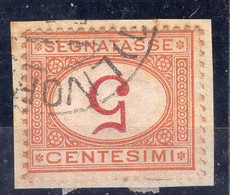 Regno D'Italia - Segnatasse 5 Cent. Su Frammento - Cifra Capovolta - Postage Due