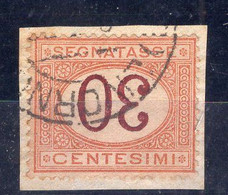 Regno D'Italia - Segnatasse 30 Cent. Su Frammento - Cifra Capovolta - Postage Due