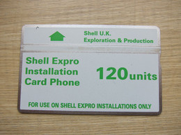 L&Gyr Phonecard, 232E,Shell Expro Installation Card Phone,120unites - Boorplatformen