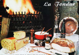 ► CPSM  Recette La Fondue Savoyarde Pain Ail Aulx Vin - Recettes (cuisine)