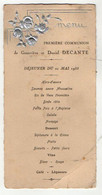 VP19.006 - Menu - 1933 - Première Communion De Geneviève Et Daniel DECANTE - Menus