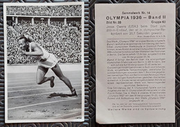 Olympia 1936, Berlin---Jeux Olympiques, Chromo De Jesse Owens (12 Cm X 8 Cm) - Otros