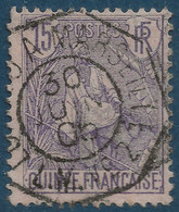 FRANCE Colonies Guinée N°23 15c Violet Oblitéré Dateur 1905 Hexagonal Ligne "LOUANGO A MARSEILLE L N°2"  SUP ! - Oblitérés