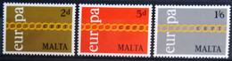 EUROPA 1971 - MALTE                    N° 424/426                       NEUF* - 1971