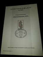 Berlino 12 /1975 Bollettino Francobollo Primo Giorno Di Emissione - Sonstige & Ohne Zuordnung