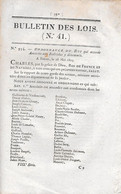 Ordonnance De 1845 Du Roi Qui Accorde Amnistie Aux Condamnés Dont Les Noms Suivent - Ohne Zuordnung