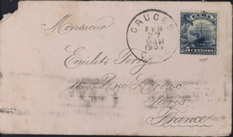 Cuba YT 145 Paquebot Umbria CAD Cruces Feb 27 9AM 1903 Arrivée Paris - Briefe U. Dokumente