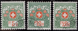 Schweiz Portofreiheit 1927 Zu# 11B-13B Gestempelt (ohne Nummern, Gibts Nur Gefällikeits Gestempelt Nicht Frankaturgültig - Portofreiheit