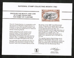 U.S.A.   NATIONAL STAMP COLLECTING MONTH '83 B.E.P. CARD UNUSED (FF-87) - Souvenirkarten