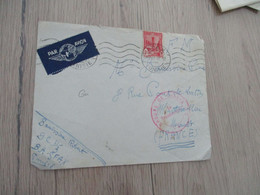 Lettre Colonies Françaises Tunisie Guerre 39/45 Cachet Rouge Groupe De Chasse 1942 Aviation Sfax Pour Montpellier - Cartas & Documentos