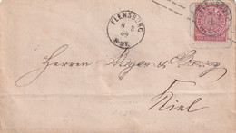 NORDEUTSCHER BUND 1869 LETTRE DE FLENSBURG - Interi Postali