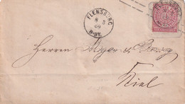 NORDEUTSCHER BUND 1869 LETTRE DE FLENSBURG - Enteros Postales