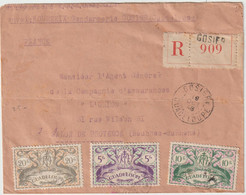 4886 Recommandé Registered 1948 GOSIER Pour Salon De Provence Rourzeix Gendarmerie - Storia Postale