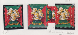 Verenigde Staten Kerstvignetten Scott-cat. Jaar 19502 CS44 WX 150/151 Printermarks E En U + Versch.tandingen - Sin Clasificación