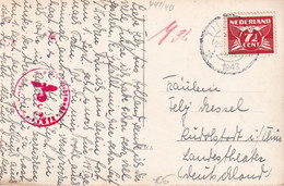 PAYS-BAS 1942 CARTE CENSUREE DE TILBURG - Storia Postale