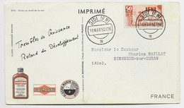 IFNI ESPANA 50C FRANCO SOLO CARTE PUB PLASMARINE SIDI IFNI 16 MAR 1953 TO FRANCE - Ifni