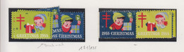 Verenigde Staten Kerstvignetten Scott-cat. Jaar 1955 CS49 WX 173/175  Printermark E + Versch.tandingen - Unclassified