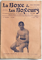 CP BOXE - BOXEUR - BOXING - BOKSEN -  REVUE LA BOXE ET LES BOXEURS - N° 265  ( 02-06-1920 ) - Boxing