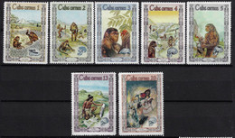 CUBA 1967. ORÍGENES DEL HOMBRE. MNH. EDIFIL 1449/55. PERFECTO ESTADO - Unused Stamps