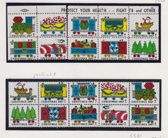 Verenigde Staten Kerstvignetten Scott-cat. Jaar 1967 CS61 RX 228/232 1 Zegel Met Printermark E - Ohne Zuordnung