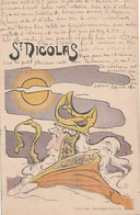 *** Illustrateur  GUI Barbier Paulin  ***   Art Nouveau St NICOLAS  - Timbrée 1899 TTB - Avant 1900