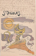 *** Illustrateur  GUI Barbier Paulin  ***   Art Nouveau St NICOLAS  - Timbrée 1899 TTB - Antes 1900