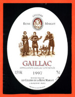 étiquette + étiq De Dos De Vin Gaillac 1997 Celliers Reine Margot à Blanquefort - 75 Cl - Gaillac