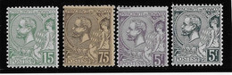 Monaco N°44/47 - Neuf * Avec Charnière - TB - Unused Stamps