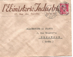 France Enveloppe Publicitaire  L'ebénisterie Industrie  Paris - Other & Unclassified