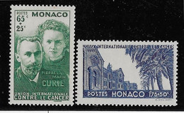 Monaco N°167/168 - Neuf * Avec Charnière - TB - Unused Stamps