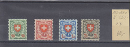 Schweiz GM3,  1933, Wappenmuster 163-166z**, Siehe Scans! - Unused Stamps