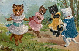 Chat Humanisé * CPA Illustrateur Arthur THIELE Thiele * Jeu De La Corde à Sauter * Enfants Jeux * Chats Cat Cats Katze - Chats