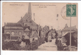 CPA  - FONDETTES -  La Nouvelle Rue Le Jour De L'inauguration (18 Août 1907) - Fondettes