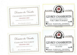 LOT 4 - AUTOCOLLANT Etiquette Vin GEVREY CHAMBERTIN Domaine Des Varoilles Charmes Harmand - Bourgogne