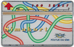 Iceland - Siminn (L&G) - Colour Lines - 111A - 1991, 100U, Used - Iceland