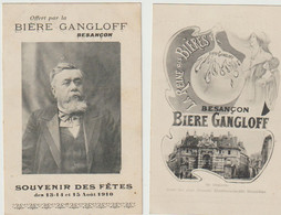 BESANCON - Portrait Du Président Fallières, Offert Par Bière GANGLOFF. Souvenir Des Fêtes De 1910 - Besancon